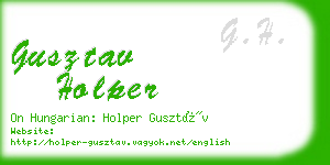 gusztav holper business card